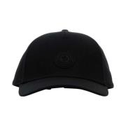 Zwarte Katoenen Baseballpet Logo Moncler , Black , Unisex