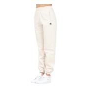 Witte Fleece Losse Sportbroek Adidas Originals , White , Dames