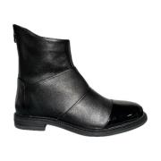 Zachte leren enkellaarzen met rits Copenhagen Shoes , Black , Dames