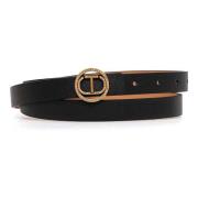 Zwarte Riem met Modelnaam Twinset , Black , Dames