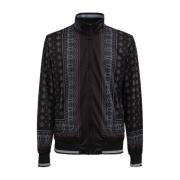 Barok Print Hoge Hals Sweater Dolce & Gabbana , Black , Heren