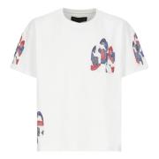 Contrast Logo Katoenen T-shirt Wit Who Decides War , White , Heren