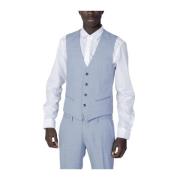 Blauw Polyester Suit Vest Collectie Antony Morato , Blue , Heren