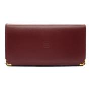 Pre-owned Leather wallets Cartier Vintage , Red , Dames