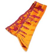 Pre-owned Canvas scarves Hermès Vintage , Orange , Dames