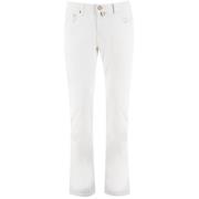 Slim-Fit Stretch Katoenen Broek met Logo Jacob Cohën , White , Heren