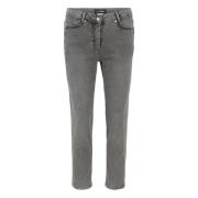 Slim-Fit Grijze Jeans met Strass Doris S , Gray , Dames