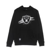 NFL Tear Logo Hoodie Zwart/Grijs New Era , Black , Heren