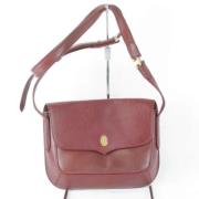 Pre-owned Leather shoulder-bags Cartier Vintage , Red , Dames