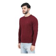 Bordeaux Crew Neck Sweater Essential Design Tommy Hilfiger , Red , Her...