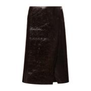 Bruine Wol Wrap Midi Rok Philosophy di Lorenzo Serafini , Brown , Dame...