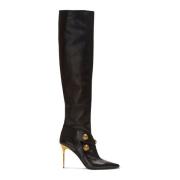 Leren Alma laarzen Balmain , Black , Dames