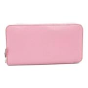 Pre-owned Leather wallets Hermès Vintage , Pink , Dames