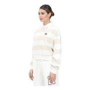 Gestreepte Rugby Polo Sweater Wit Tommy Jeans , White , Dames