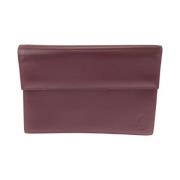 Pre-owned Leather clutches Cartier Vintage , Brown , Dames