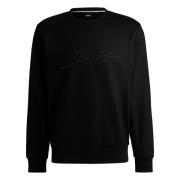 Terry Logo Sweatshirt Hugo Boss , Black , Heren