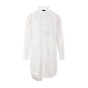 Witte Oversized Technische Shirt met Asymmetrische Details Comme des G...