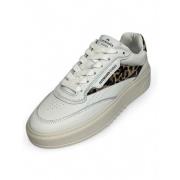 Witte leren sneakers met logodetails Copenhagen Shoes , White , Dames