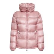 Douro Roze Gestikte Nylon Donsjas Moncler , Pink , Dames