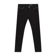 Skinny 5-pocket jeans met logo Dolce & Gabbana , Black , Heren