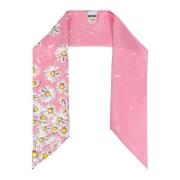 Zijden sjaal met bloemmotief Moschino , Pink , Dames