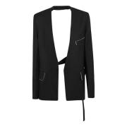 Zwarte Blazer Elegante Stijl Victoria Beckham , Black , Dames