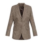 Geruite blazer Officine Générale , Beige , Dames