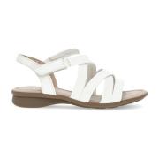 Witte leren sandalen Gabor , White , Dames