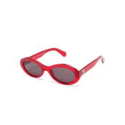 Oeri13G 2507 Sunglasses Off White , Red , Unisex