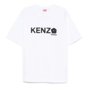 Bloemen Oversized T-shirt Kenzo , White , Heren