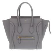 Pre-owned Leather handbags Celine Vintage , Gray , Dames