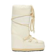 Iconische Nylon Boots in Crème Moon Boot , Beige , Dames