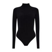 Geribbelde bodysuit Alaïa , Black , Dames