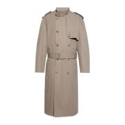 Losvallende trenchcoat Moschino , Gray , Heren