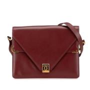 Pre-owned Leather shoulder-bags Cartier Vintage , Red , Dames