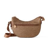 Eco Line OP Bedrukte Stof Tas Borbonese , Brown , Dames