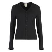 Geribbelde Vest met Knoopsluiting aan de Voorkant Calvin Klein , Black...