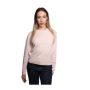 Roze Merinowollen Trui K44230 Sun68 , Pink , Dames