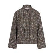 Tweed Bomber Jas Esqualo , Black , Dames