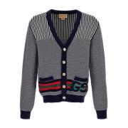 Stijlvolle Gebreide Cardigan Sweater Gucci , Multicolor , Heren