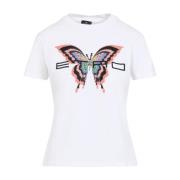 Vlinder Print Wit T-Shirt Etro , White , Dames