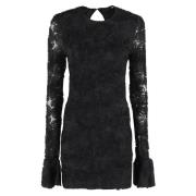 Mesh Mini Bloemenjurk Rotate Birger Christensen , Black , Dames