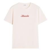 Roze Bouclette Script Logo T-Shirt Lanvin , Pink , Dames