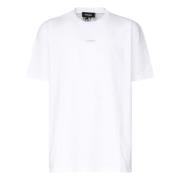 Witte Jersey Weefsel Logo T-shirt Dsquared2 , White , Heren