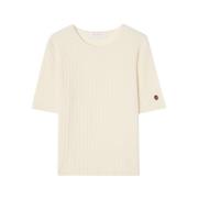 Kabelgebreide Top Ecru Busnel , Beige , Dames