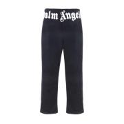 Monogram Katoenen Broek met Zakken Palm Angels , Black , Heren