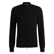 Zwarte Gebreide Trui Hugo Boss , Black , Heren