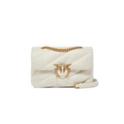 Stijlvolle Leren Tas Pinko , White , Dames