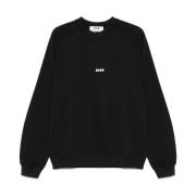 Heren Nero Sweatshirt Ss25 Msgm , Black , Heren