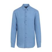 Riviera Shirt voor Mannen Giorgio Armani , Blue , Heren